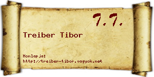 Treiber Tibor névjegykártya